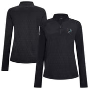 Women's Levelwear Black San Jose Sharks Spike Raglan Quarter-Zip Top