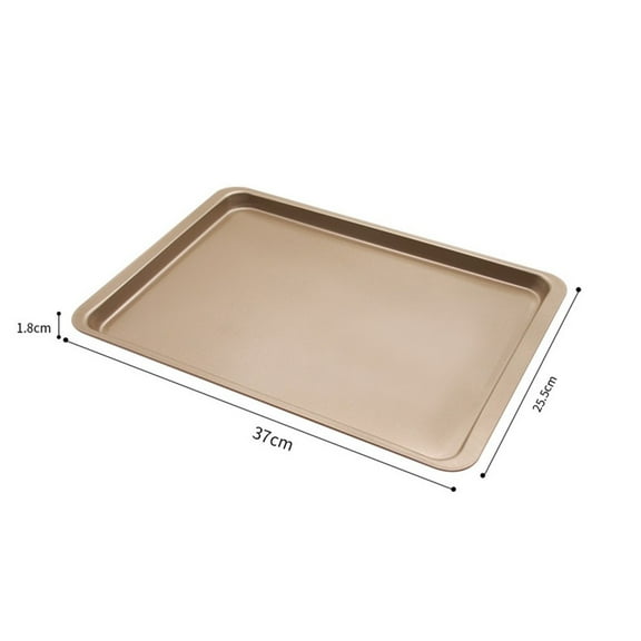 14 Inch Non-Stick Tray Carbon Bread Cake Cookies Pan Bakery Oven Gold YIWEI