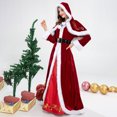 thumbnail image 1 of Disfraz navideño europeo y americano Vestido navideño de manga larga para mujer Papá Noel engrosado con chal Vestido de reina navideña, 1 of 5