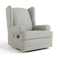 thumbnail image 4 of Storkcraft Serenity Wingback Infant Upholstered Recline Glider with USB, Steel, 4 of 15