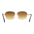 thumbnail image 4 of Understated Rectangle Chain Jewel Brow Trim Fashion Sunglasses Gold Brown, 4 of 4