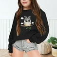 thumbnail image 2 of ZHOUCHANKIDS Sweatshirts for Teen Girls Y2k Kids Clothes Girls Cute Sweaters Autumn and Winter Part Letter Printed Round Neck Long Sleeved Shirts Cute Pullover 9-10 Years, 2 of 6