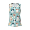 thumbnail image 6 of Sigee Colorful Dog for Women's Workout Tank Top,Running Tank Tops,Sleeveless Gym Clothes, 6 of 8