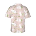 thumbnail image 4 of Xecao Rabbit print Hawaiian shirt - a stylish short-sleeve button-down for men, perfect for casual beach and tropical outings., 4 of 9