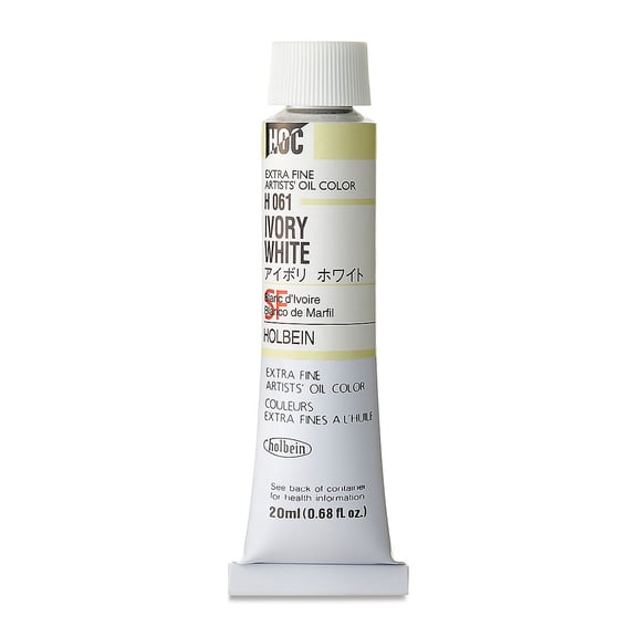 Holbein Artists' Oil Color - Ivory White, 20 ml tube