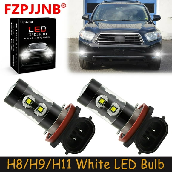FZPJJNB for Toyota Highlander 2008-2010,2014-2019 H11 Led Fog Driving Light White Bulbs