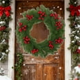 thumbnail image 4 of Gumesh Christmas Wreath with Realistic Greenery, 20 Inch Luxury Artificial Pine Door Decor for Indoor and Outdoor Use, All-Weather Holiday Welcome Wreath for Front Door, 4 of 6