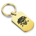 thumbnail image 1 of Stainless Steel Pirate Warrior Champion Dog Tag Keychain Circle Ring, 1 of 2