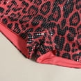 thumbnail image 6 of Women's High Waisted Stretchy Denim Bermuda Shorts Leopard Sequin Mini Drop Waist Skinny Club Rave Bottoms Beach Vacation Trendy 2025 S-XL, 6 of 9