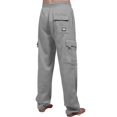 thumbnail image 2 of J. METHOD Men’s Cargo Pants Lightweight Comfy Jogger Fleece Elastic Waistband Workout Casual Active Sports Sweatpants NEMP17 Heather Gray 3XL, 2 of 6