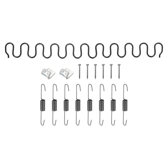 Upholstery Spring Replacement Kit, 15.8" Carbon Steel Repair Kit, Serpentine Spring, Black