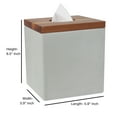 thumbnail image 5 of nu steel Boutique tissue box cover,part of our Concrete Bathroom accessory set high quality Stone /Wood Square Facial Tissue Box Holder for Bathroom Vanity Countertops,Bedroom Dressers-Stone finish, 5 of 5