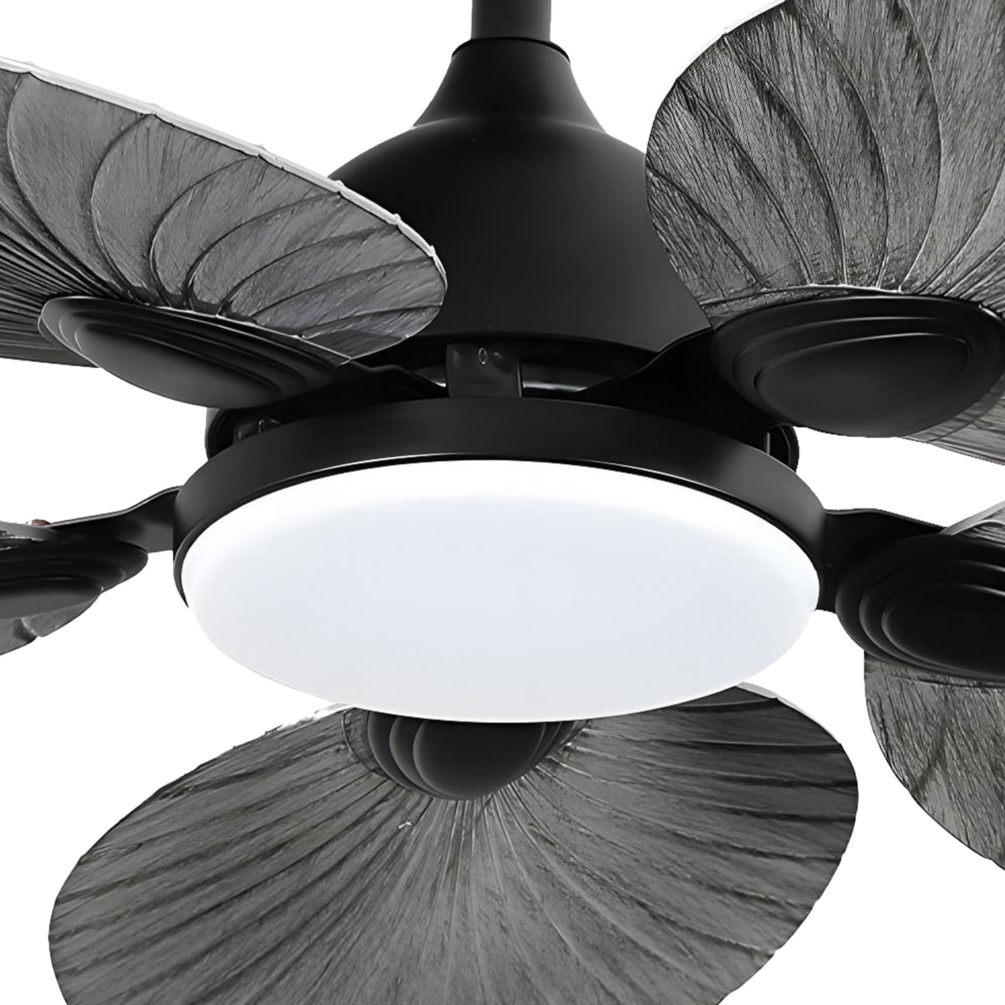 ModFusion 42" Tropical Palm Leaf Ceiling Fan with LED Light & Remote – Quiet DC Motor, 6-Speed, Reversible Airflow