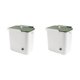 thumbnail image 1 of Bote de basura colgante Bearachild 9L Blanco Verde 2Conjunto, 1 of 6