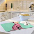 thumbnail image 6 of Yayeee Dish Drying Mat for Kitchen Counter Ultra Absorbent Easy Clean Pad 18x16", Pink Cheetah, 6 of 7