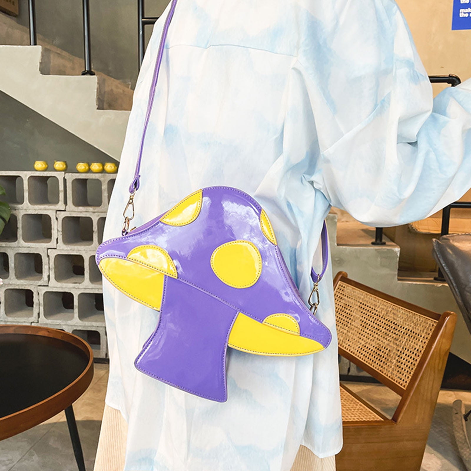 Aellinatey Women Mushroom Shape PU Leather Shoulder Crossbody Bag