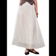thumbnail image 1 of Falda Larga Plisada Informal con Cintura Elástica y Corte A para Mujer, Elegante y Larga. M, 1 of 10