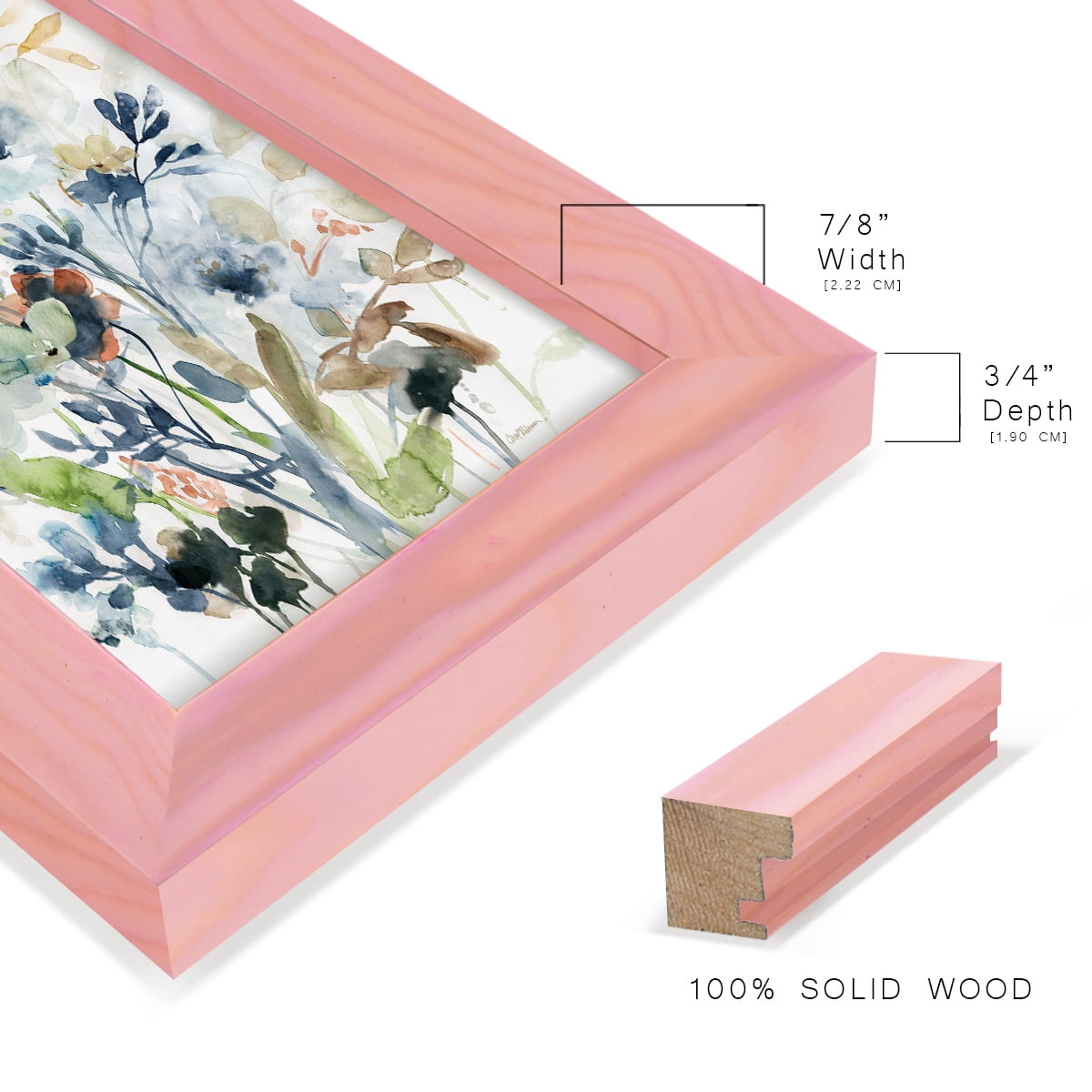 Holland Spring Mix -Framed Print w/glass-Sunset Pink