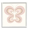 thumbnail image 2 of Stupell Industries Kids' Pink Butterfly Illustration Striped Rainbow Wings, 24 x 24,Design by Daphne Polselli, 2 of 5