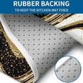 thumbnail image 4 of Black Marble Gold Wave Pattern Bathroom Rugs Sets 3 Piece,Toilet Cover Set,Absorbent Non Slip Bathroom Mats Sets with U-Shaped Contour Rug Toilet Rug Set, 4 of 5