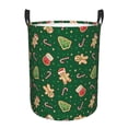 thumbnail image 1 of Fotbe green Christmas Element Cesto de Ropa con Asas, Cesto Impermeable de Gran Capacidad, Bolsa de Lavado para Dormitorio, Cesto de Ropa con Ruedas y Asas-Medium, 1 of 6