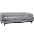 thumbnail image 2 of Modway Coast Modern Upholstered Polyester Fabric Sofa in Light Gray, 2 of 6