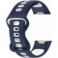 thumbnail image 4 of MYKOMI Double-Color Band Compatible for Fitbit Charge 6 Watch Sport Strap for Women Men Soft Silicone Breathable Wristband for Charge 6 Replacement Band, 4 of 7