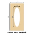 thumbnail image 2 of Beige Picture Frame Mat for 10x20 Frames - Oval Opening for 5x15 Photos - 10 Mats, 2 of 7