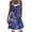 Dark Blue Womens Summer Dress, variant on USSUMA Womens Dresses Vacation, Womens Plum Print Dresses Sleeveless Tank Dress Loose Fake Two Piece Vintage Flower Boho Flowy Beach Tshirt Dress