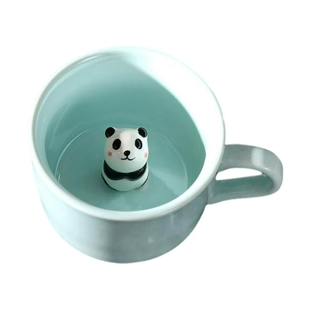 Taza de café de cerámica 3D, taza de cerámica de regalo, taza de animal 3D, adecuada para amigos, Panda