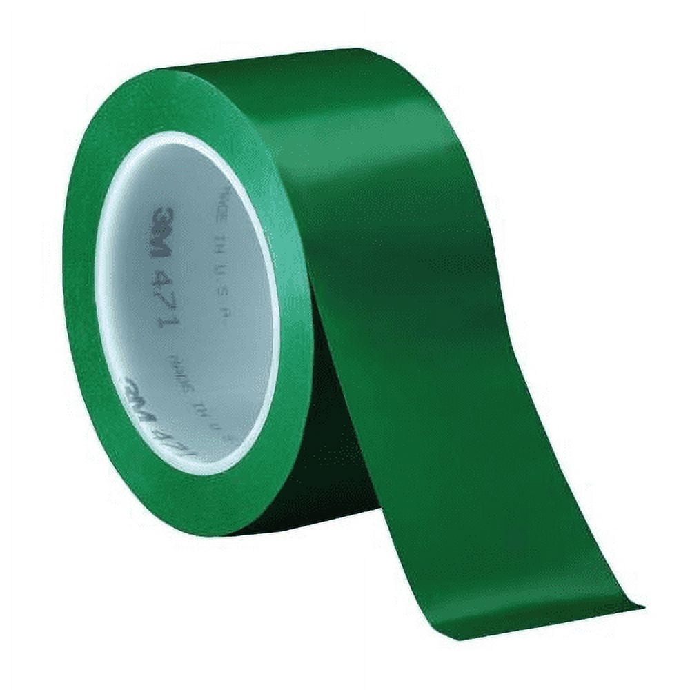 3M Vinyl Tape 471 Green 2" x 36 yard Roll (3 Pack)