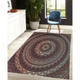 thumbnail image 4 of Mandala Decorative Rug, Circle Universe and Cosmos Esoteric Oriental Flower Pattern of Image Print, Quality Carpet for Bedroom Dorm and Living Room, 6 Sizes, Dark Mauve, by Ambesonne, 4 of 4