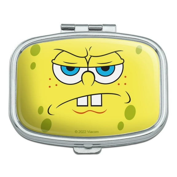 SpongeBob Angry Face Rectangle Pill Case Trinket Gift Box