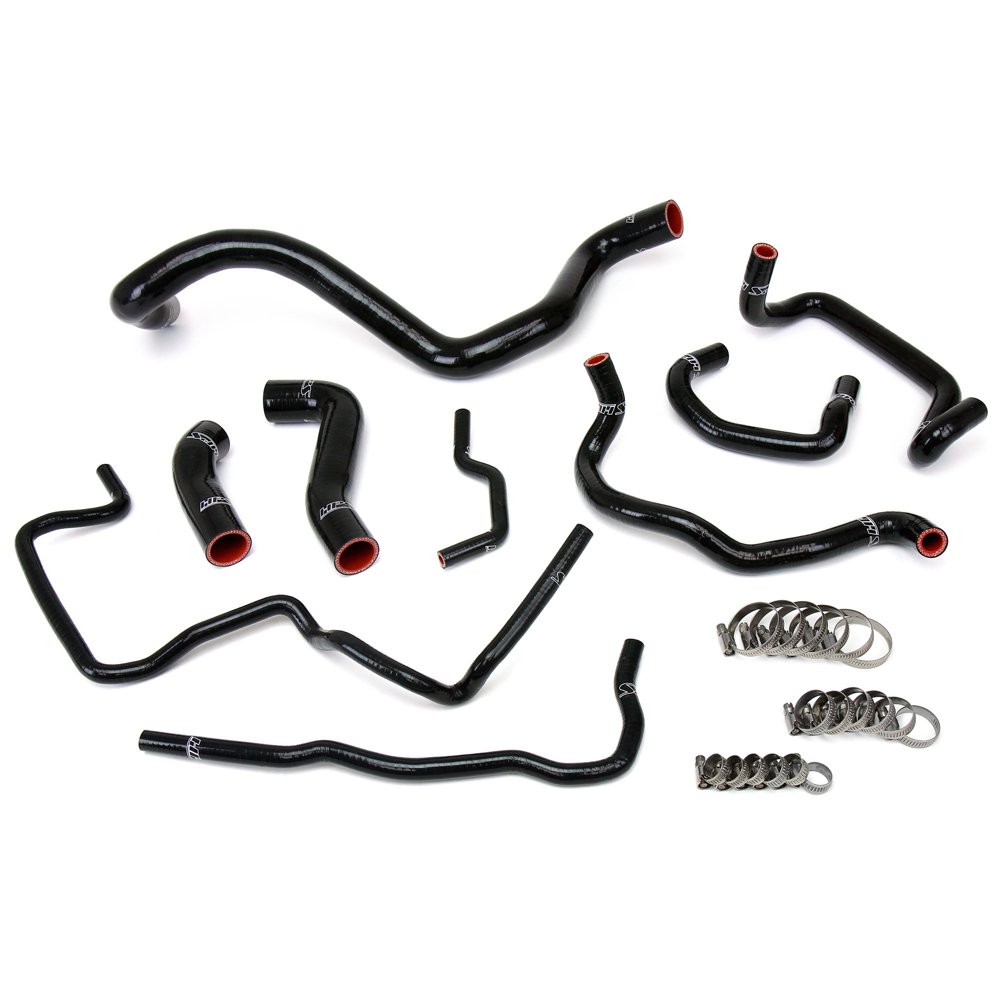 HPS Black Reinforced Silicone Radiator Hose Kit Coolant for Volkswagen