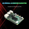 thumbnail image 5 of Disipador De Calor 3 disipadores de calor de aluminio para Raspberry Pi 4B disipador de calor almohadilla de refrigeración (negro), 5 of 5