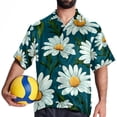 thumbnail image 4 of Daisy Men's Short Sleeve Casual Printed Button Down Beach Shirt - Summer Unisex Top, 4 of 6