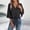 Black women's v neck blouse a1, variant on Women's Spring V Neck 3/4 Sleeve Knot Front Button Down Blouse Casual Solid Pullover Tops Cute Trendy Loose Fit Comfy Tunic Office Business Work Clothes, Pink XL