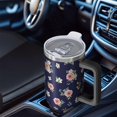 thumbnail image 6 of 40oz Pioneer Flower Floral Print Pattern Insulated Tumbler with Handle, BPA-Free Leak Proof Lid and Straws, Double Wall Vacuum, Hot 12h/Cold 34h, 6 of 6