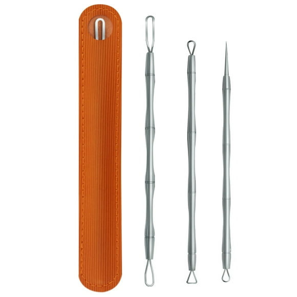 Yeacher 3PCS Pimple Comedone Extractor Tool Acne Removal Kit for Pimples Blackheads Blemish Whitehead Removing Facial Skin Care Tools with Storage Case