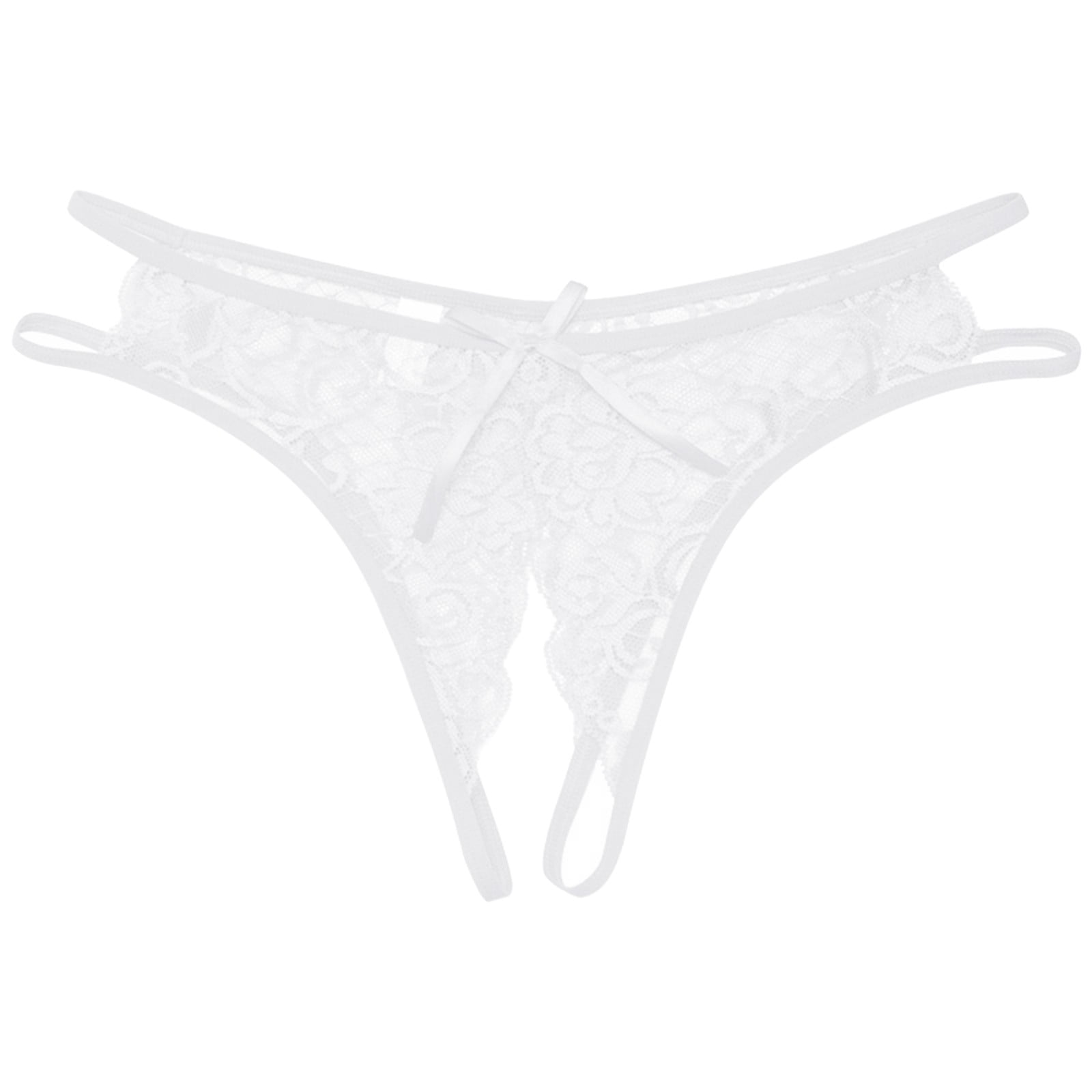 Women'S Lace Underpants Open Crotch Panties Low Waist Briefs Underwear ...
