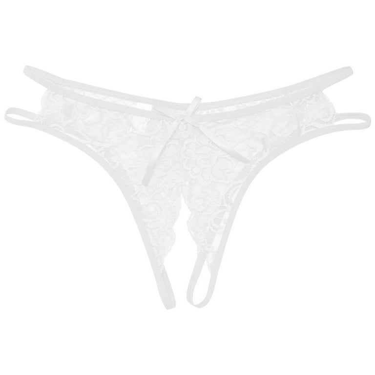 Handmade White Crochet Crotchless T String Panties, Sexy Cotton Open Crotch  Lingerie Underwear From Dh180255, $6.04