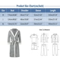 thumbnail image 3 of HBFAGFB Men's Bathrobes Fall and Winter Leisure Padded Thickened Long Robe Soft Pajamas Navy Size M, 3 of 5