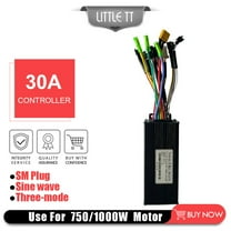 YAAQII for JN 24/36/48V E-Bike Sine Wave Controller 30A 750/1000W Brushless Motor Controller Three Mode SM for Electric Scooter Ebike with UART No.2 Protocol Aluminum Housing