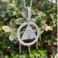 thumbnail image 3 of Dubss Iced Out Pendant Millennium Wisdom Wheel Dream Catcher Necklace for Women Cubic Zirconia Gold Color HipHop Jewelry, 3 of 4