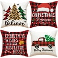 thumbnail image 1 of Fundas de almohada con diseño de cascanueces de Feliz Navidad, decoración para sofá, decoración de NavidadB4PCS, 1 of 5