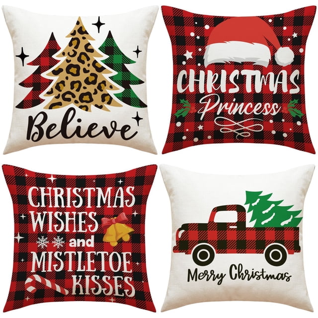 Fundas de almohada con diseño de cascanueces de Feliz Navidad, decoración para sofá, decoración de NavidadB4PCS
