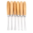 thumbnail image 3 of Wood Chisel Set, 6 Pieces Chisel Set, Professional Wood Carving Hand Chisel Set Diy Woodworking Sculpting Tool For Carpenter, Carver, Artist And Many Other Professions, 3 of 10