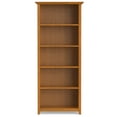 thumbnail image 6 of Amherst 30 inch Wide Solid Wood Transitional 5 Shelf Bookcase in Light Golden Brown, 6 of 12