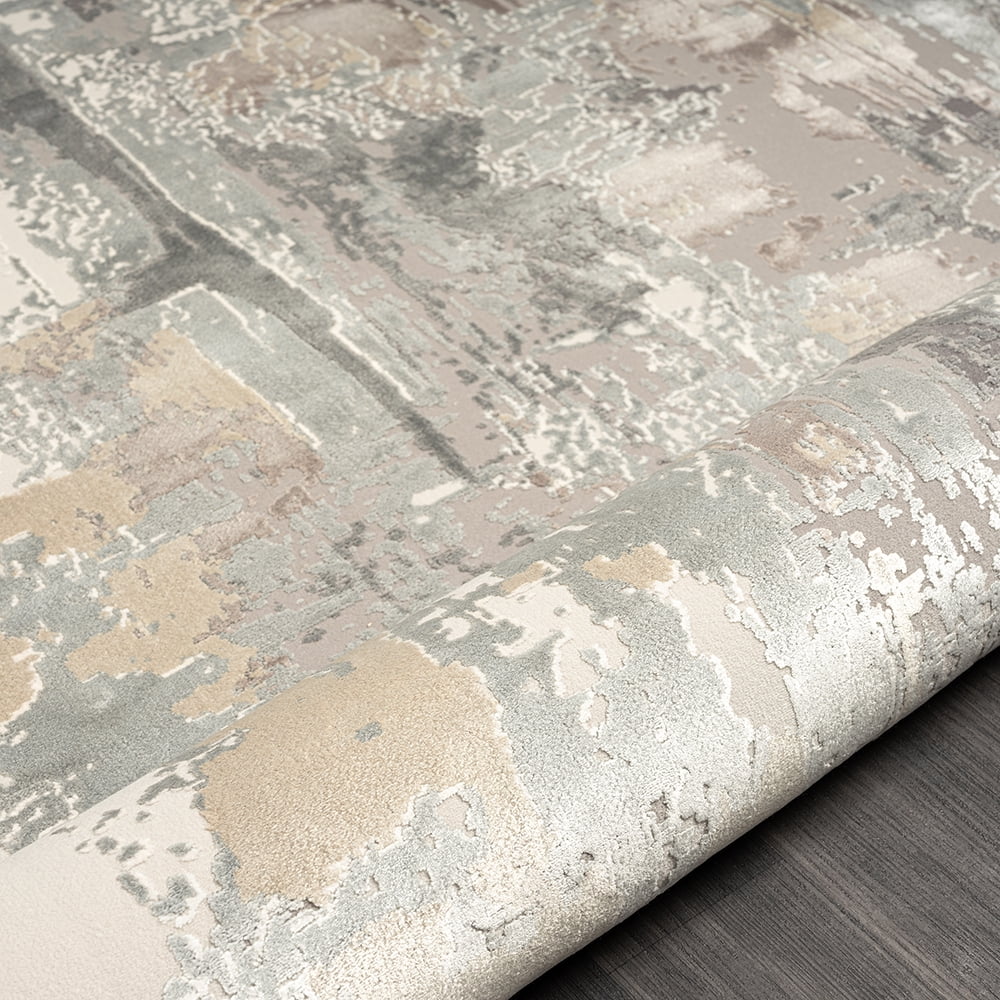 Harlow Hill Cherry Abstract Modern/Contemporary Luxelon Blend Indoor Area Rug, 2' x 3'