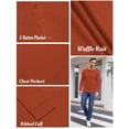 thumbnail image 5 of COOFANDY Men's Henley Shirts Long Sleeve Basic Waffle Pique Pullover T-Shirt with Pocket, 5 of 6